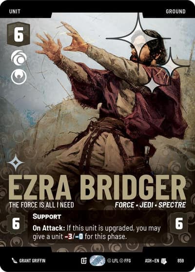Ezra Bridger - The Force is All I Need (Prestige Foil) 859 Ashes of the Empire Star Wars card