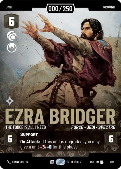 Ezra Bridger - The Force is All I Need (Serialized) 906 Ashes of the Empire Star Wars card