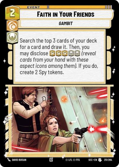 Faith in Your Friends 211/264 Secrets of Power Star Wars card