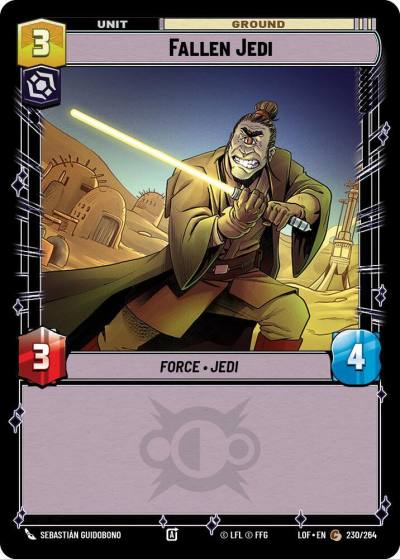 Fallen Jedi 230/264 Legends of the Force Star Wars card