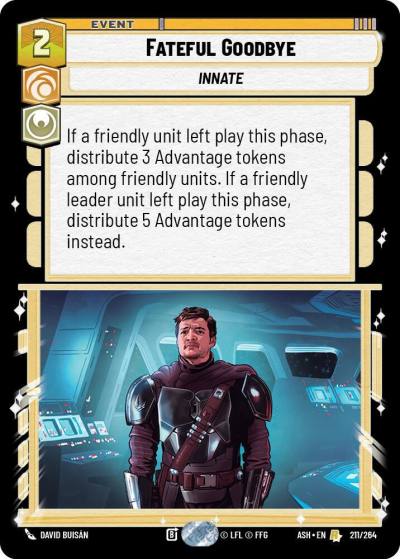 Fateful Goodbye 211/264 Ashes of the Empire Star Wars card