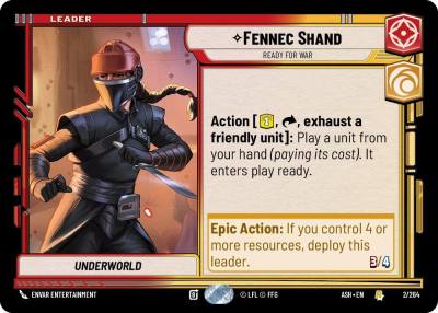 Fennec Shand - Ready for War 2/264 Ashes of the Empire Star Wars card
