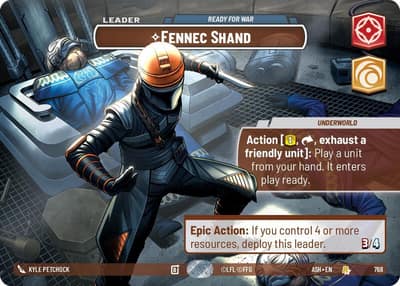 Fennec Shand - Ready for War (Showcase) 768 Ashes of the Empire Star Wars card