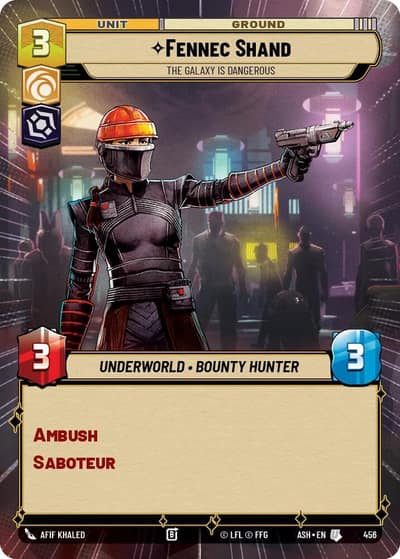 Fennec Shand - The Galaxy Is Dangerous (Hyperspace) 456 Ashes of the Empire Star Wars card