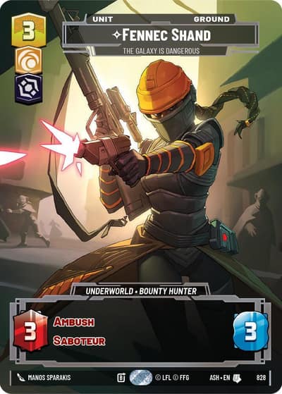 Fennec Shand - The Galaxy Is Dangerous (Prestige) 828 Ashes of the Empire Star Wars card