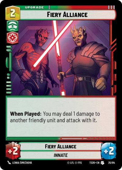 Fiery Alliance 25/84 Twin Suns Star Wars card