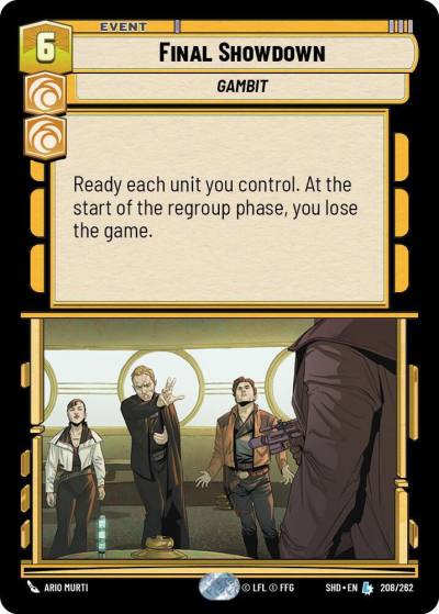 Final Showdown 208/262 Shadows of the Galaxy Star Wars card
