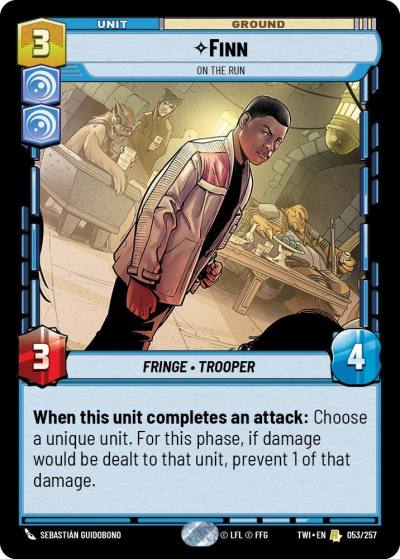 Finn - On the Run 053/257 Twilight of the Republic Star Wars card