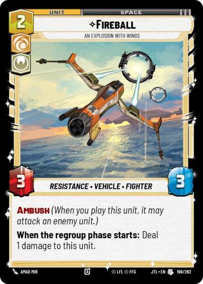 Fireball - An Explosion With Wings 198/262 Jump to Lightspeed Star Wars card