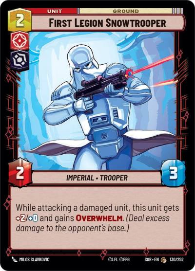 First Legion Snowtrooper 130/252 Spark of Rebellion Star Wars card