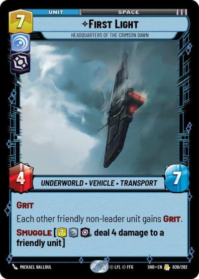 First Light - Headquarters of the Crimson Dawn 036/262 Shadows of the Galaxy Star Wars card
