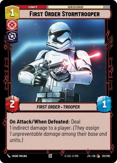 First Order Stormtrooper 132/262 Jump to Lightspeed Star Wars card