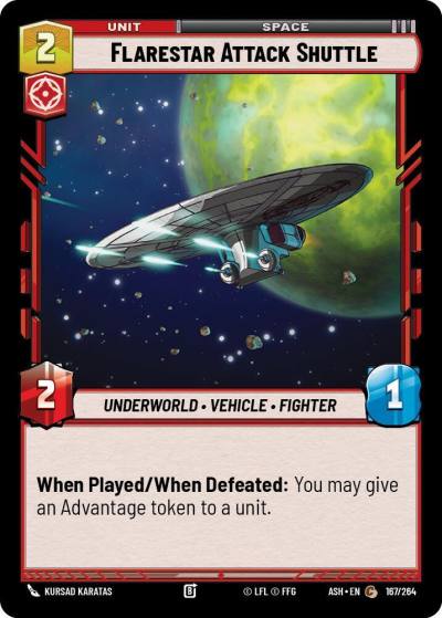 Flarestar Attack Shuttle 167/264 Ashes of the Empire Star Wars card