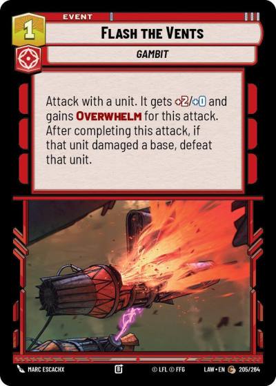 Flash the Vents 205/264 A Lawless Time Star Wars card