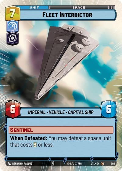 Fleet Interdictor (Hyperspace) 302 Jump to Lightspeed Star Wars card