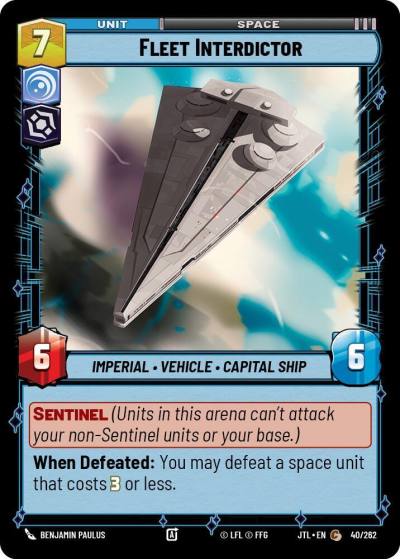 Fleet Interdictor 040/262 Jump to Lightspeed Star Wars card