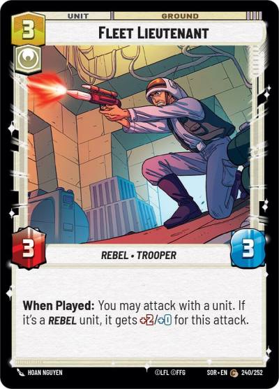 Fleet Lieutenant 240/252 Spark of Rebellion Star Wars card