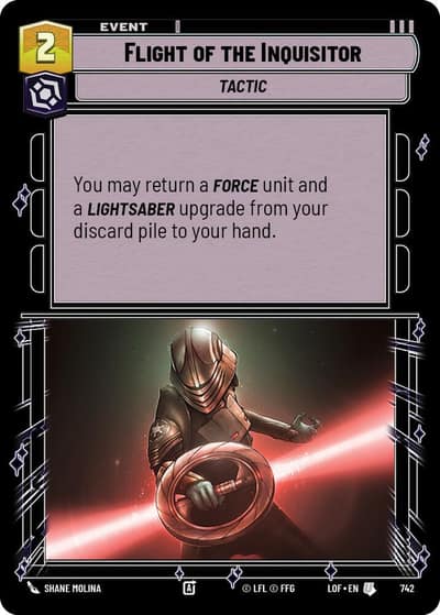 Flight of the Inquisitor (Foil) 742 Legends of the Force Star Wars card