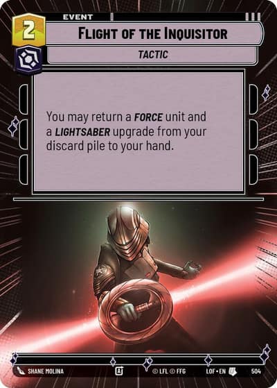 Flight of the Inquisitor (Hyperspace) 504 Legends of the Force Star Wars card