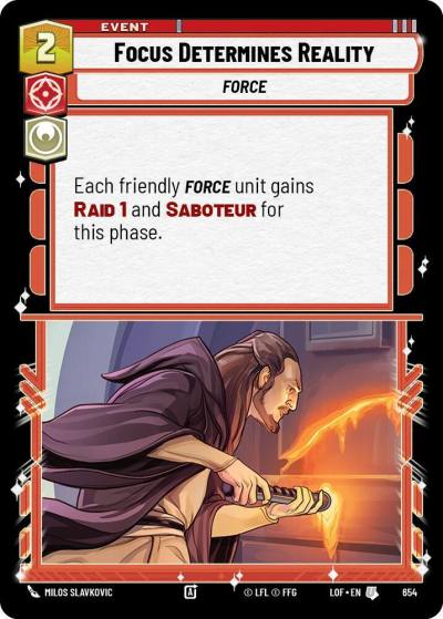 Focus Determines Reality (Foil) 654 Legends of the Force Star Wars card