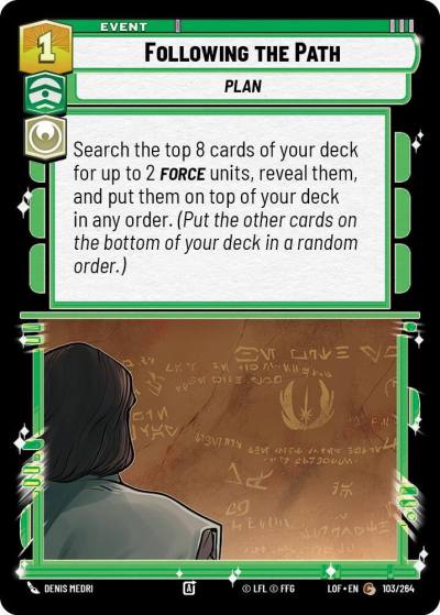 Following the Path 103/264 Legends of the Force Star Wars card