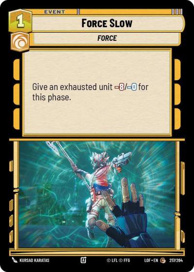 Force Slow 217/264 Legends of the Force Star Wars card