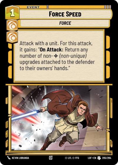 Force Speed 205/264 Legends of the Force Star Wars card
