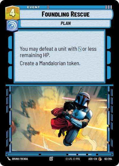 Foundling Rescue 92/264 Ashes of the Empire Star Wars card