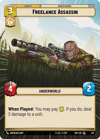 Freelance Assassin (Hyperspace) 477 Twilight of the Republic Star Wars card
