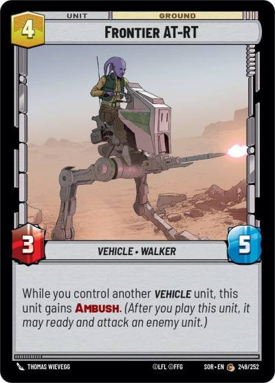 Frontier AT-RT 249/252 Spark of Rebellion Star Wars card