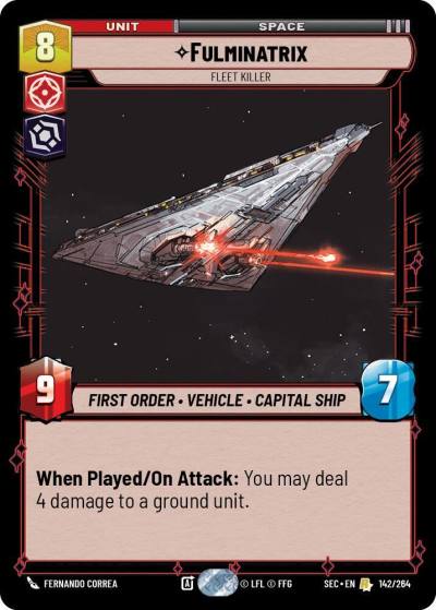 Fulminatrix - Fleet Killer 142/264 Secrets of Power Star Wars card
