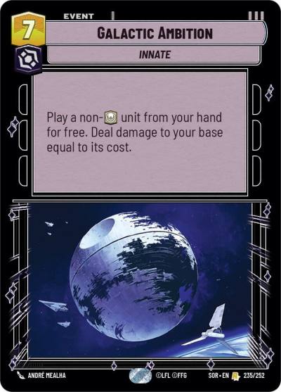 Galactic Ambition 235/252 Spark of Rebellion Star Wars card