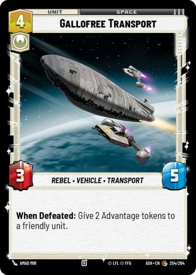 Gallofree Transport 254/264 Ashes of the Empire Star Wars card