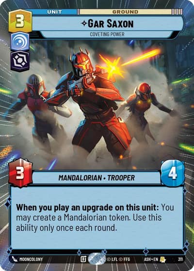 Gar Saxon - Coveting Power (Hyperspace) 311 Ashes of the Empire Star Wars card