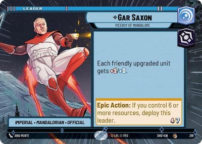 Gar Saxon - Viceroy of Mandalore (Hyperspace) 281 Shadows of the Galaxy Star Wars card
