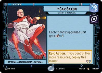 Gar Saxon - Viceroy of Mandalore 001/262 Shadows of the Galaxy Star Wars card