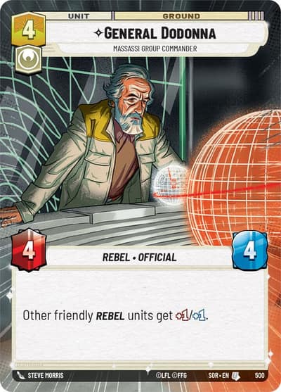 General Dodonna - Massassi Group Commander (Hyperspace) 500 Spark of Rebellion Star Wars card