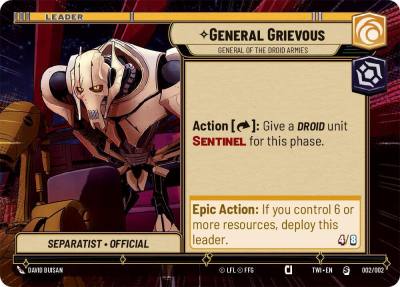 General Grievous - General of the Droid Armies (Hyperspace) 002/002 Prerelease Promos Star Wars card