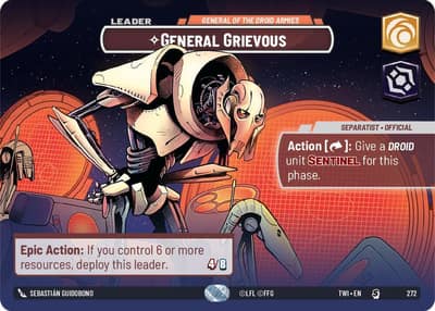 General Grievous - General of the Droid Armies (Showcase Foil) 272 Twilight of the Republic Star Wars Unlimited card