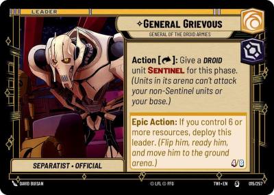 General Grievous - General of the Droid Armies 015/257 Twilight of the Republic Star Wars card