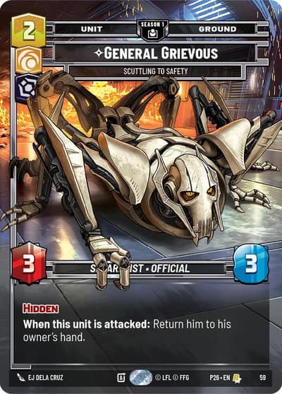 General Grievous - Scuttling to Safety (59) 59 Sector and Regional Promos: Season 1 Star Wars card