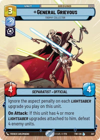 General Grievous - Trophy Collector (Hyperspace) 307 Twilight of the Republic Star Wars Unlimited card
