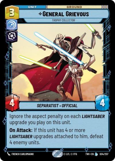 General Grievous - Trophy Collector 034/257 Twilight of the Republic Star Wars card