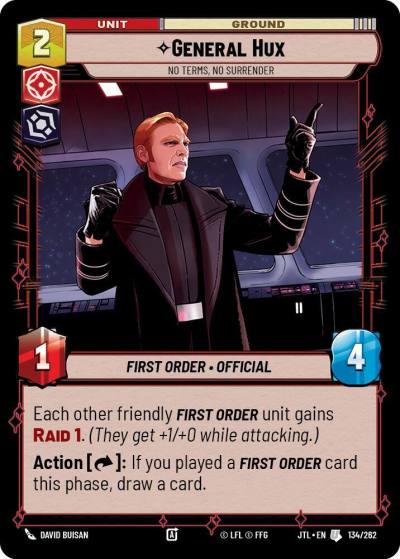 General Hux - No Terms, No Surrender 134/262 Jump to Lightspeed Star Wars card