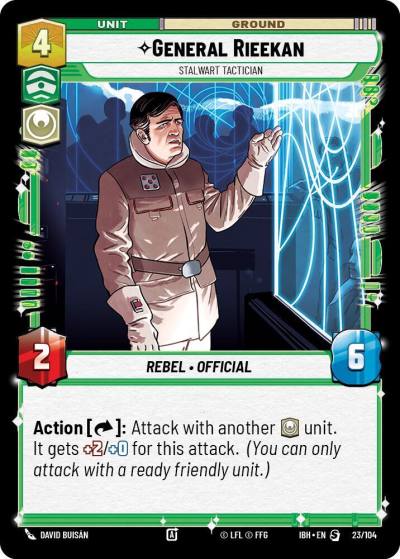 General Rieekan - Stalwart Tactician 23/104 Intro Battle Hoth Star Wars card