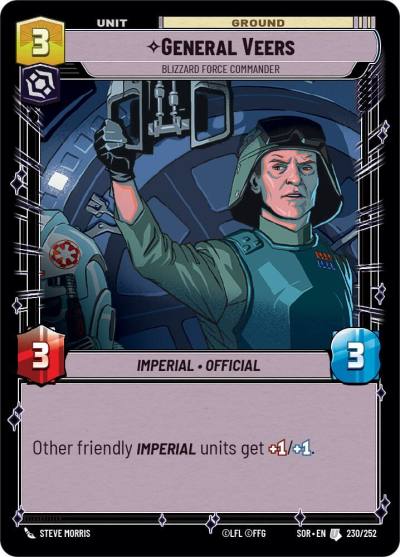General Veers - Blizzard Force Commander 230/252 Spark of Rebellion Star Wars card