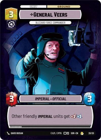 General Veers - Blizzard Force Commander 20/20 Spark of Rebellion: Weekly Play Promos Star Wars card
