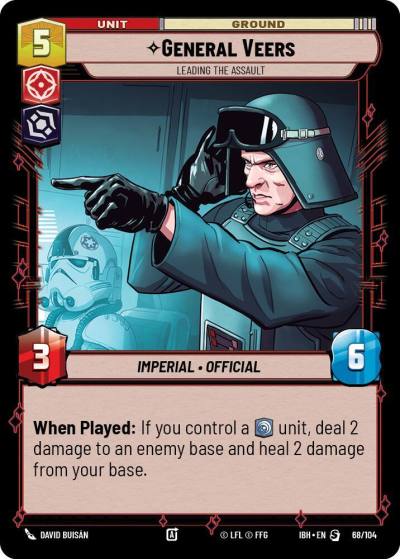General Veers - Leading the Assault 68/104 Intro Battle Hoth Star Wars card