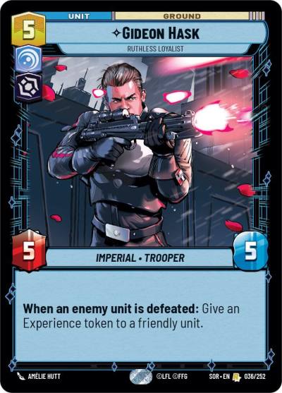 Gideon Hask - Ruthless Loyalist 036/252 Spark of Rebellion Star Wars card