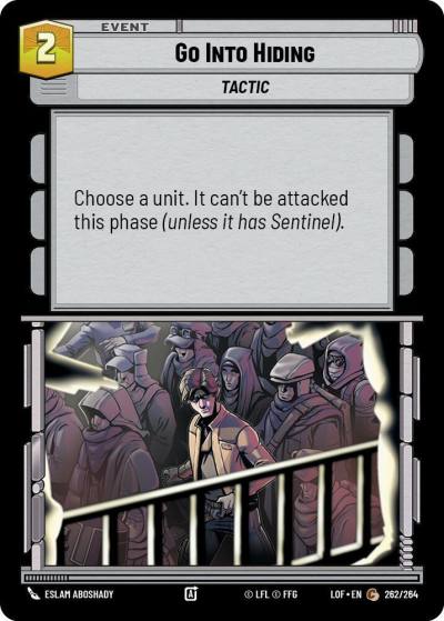 Go Into Hiding 262/264 Legends of the Force Star Wars card